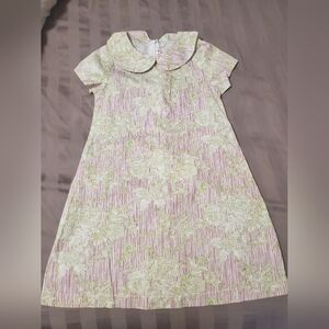 Jeanine Johnsen  Vtg Retro Dress Floral Green and Pink size 4T